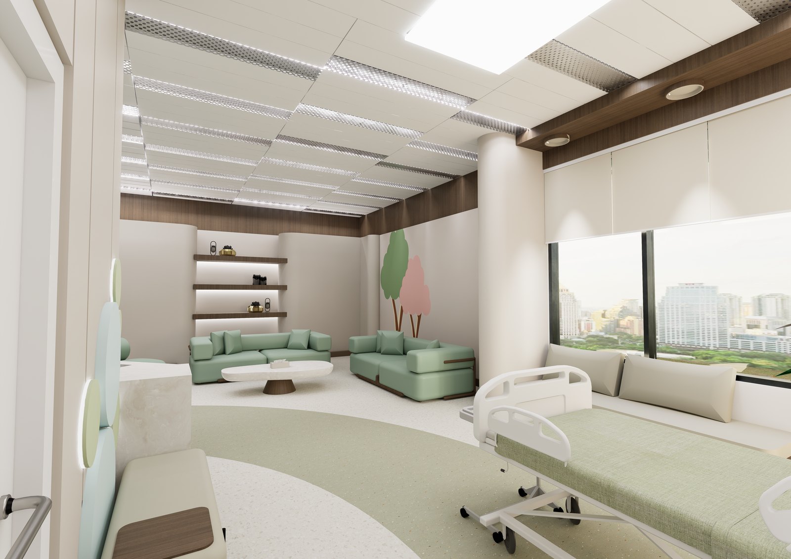 Inpatient room family seating